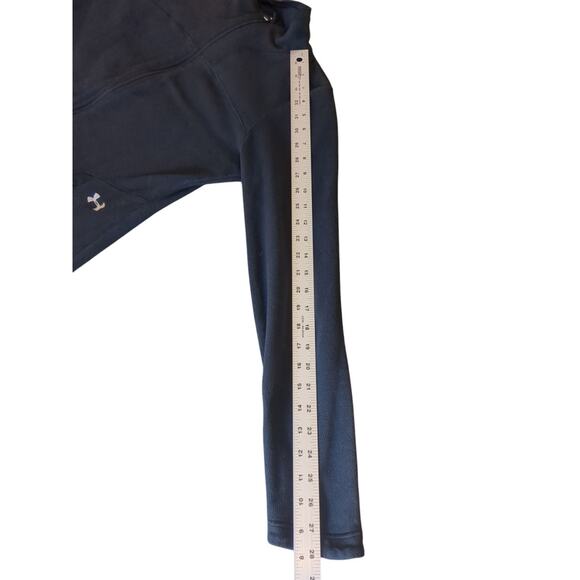 Under Armour Full Zip Mock Neck Sweat Jacket Women's Size Medium Black - Picture 5 of 7